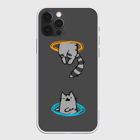 Чехол для iPhone 12 Pro Max с принтом Кот в Портале в городе Новоалтайск, Силикон |  | cat | cats | game | games | portal | tail | valve | в портале | вэльв | игра | игры | кот | коты | кошка | кошки | портал | хвост