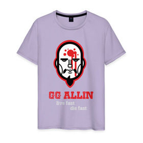 Мужская футболка хлопок с принтом GG Allin в городе Новоалтайск, 100% хлопок | прямой крой, круглый вырез горловины, длина до линии бедер, слегка спущенное плечо. | Тематика изображения на принте: gg | ggallin | hardcore | punk | punkrock | панк