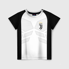 Детская футболка 3D с принтом JUVENTUS SPORT (НА СПИНЕ) в городе Новоалтайск, 100% гипоаллергенный полиэфир | прямой крой, круглый вырез горловины, длина до линии бедер, чуть спущенное плечо, ткань немного тянется | cr7 | fc | football | football club | juve | juventus | ronaldo | sport | роналдо | спорт | спортивные | униформа | фирменные цвета | фк | футбол | футбольный клуб | ювентус
