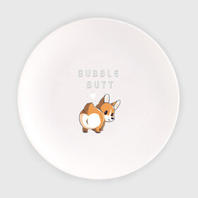 Тарелка с принтом Bubble butt в городе Новоалтайск, фарфор | диаметр - 210 мм
диаметр для нанесения принта - 120 мм | Тематика изображения на принте: корги
