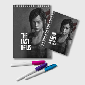 Блокнот с принтом THE LAST OF US в городе Новоалтайск, 100% бумага | 48 листов, плотность листов — 60 г/м2, плотность картонной обложки — 250 г/м2. Листы скреплены удобной пружинной спиралью. Цвет линий — светло-серый
 | gamer | player | stels | the last of us | the last of us part 2 | бегун | джоэл | каннибалы | охотники | сталкер | топляк | цикады | щелкун | элли