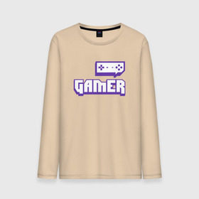Мужской лонгслив хлопок с принтом Gamer (Twitch) в городе Новоалтайск, 100% хлопок |  | game | gamer | twitch | игра | игрок | стрим | твич
