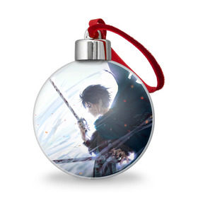 Ёлочный шар с принтом Атака Титанов в городе Новоалтайск, Пластик | Диаметр: 77 мм | anime | attack on titan | аниме | атака титанов