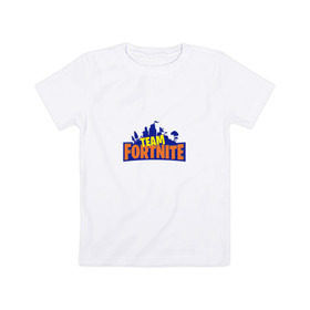 Детская футболка хлопок с принтом Fortnite Team в городе Новоалтайск, 100% хлопок | круглый вырез горловины, полуприлегающий силуэт, длина до линии бедер | Тематика изображения на принте: 