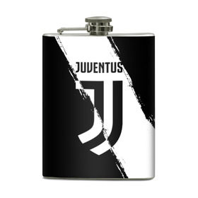 Фляга с принтом FC Juventus в городе Новоалтайск, металлический корпус | емкость 0,22 л, размер 125 х 94 мм. Виниловая наклейка запечатывается полностью | Тематика изображения на принте: fc juventus | juventus | криштиану роналду ювентус | фк ювентус | футбол | ювентус