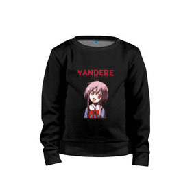 Детский свитшот хлопок с принтом CRAZY YANDERE в городе Новоалтайск, 100% хлопок | круглый вырез горловины, эластичные манжеты, пояс и воротник | Тематика изображения на принте: ahegao | anime | kawai | kowai | otaku | senpai | sugoi | waifu | weeaboo | yandere | аниме | ахегао | вайфу | виабу | каваи | ковай | культура | отаку | сенпай | сугои | тренд | яндере