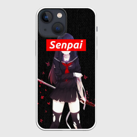 Чехол для iPhone 13 mini с принтом СЕНПАЙ   SENPAI в городе Новоалтайск,  |  | Тематика изображения на принте: ahegao | anime | kawai | kowai | otaku | senpai | sugoi | waifu | weeaboo | yandere | аниме | ахегао | вайфу | виабу | каваи | ковай | культура | отаку | сенпай | сугои | тренд | яндере