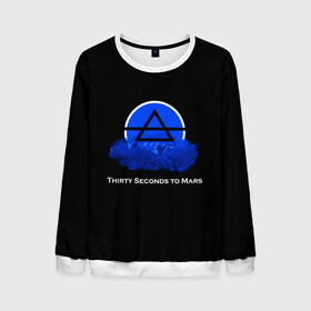 Мужской свитшот 3D с принтом 30 Seconds to mars в городе Новоалтайск, 100% полиэстер с мягким внутренним слоем | круглый вырез горловины, мягкая резинка на манжетах и поясе, свободная посадка по фигуре | 30 seconds to mars | jared leto | punk | rock | thirty seconds to mars | альтернативный хип хоп | группа | джаред лето | инди поп | музыка | музыкальное произведение | ноты | панк | регги | рок | синти поп