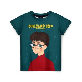 Детская футболка 3D с принтом Boulevard Depo / Powerpuff Luv в городе Новоалтайск, 100% гипоаллергенный полиэфир | прямой крой, круглый вырез горловины, длина до линии бедер, чуть спущенное плечо, ткань немного тянется | boulevard depo | dead dynasty | luv | powerpuff | rap | rapper | бульвар депо | дэпо | кащенко | лав | мертвая династия | паверпаф | реп | русский рэпер