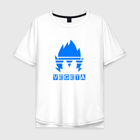 Мужская футболка хлопок Oversize с принтом VEGETA в городе Новоалтайск, 100% хлопок | свободный крой, круглый ворот, “спинка” длиннее передней части | anime | goku | kamehameha | super dragon ball | гоку | камехамеха