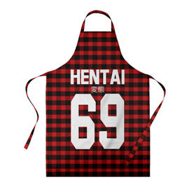 Фартук 3D с принтом HENTAI в городе Новоалтайск, 100% полиэстер | общий размер — 65 х 85 см, ширина нагрудника — 26 см, горловина — 53 см, длина завязок — 54 см, общий обхват в поясе — 173 см. Принт на завязках и на горловине наносится с двух сторон, на основной части фартука — только с внешней стороны | ahegao | anime | kodome | manga | senpai | аниме | анимэ | ахегао | кодоме | манга | меха | сенпай | юри | яой