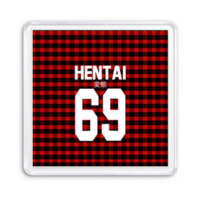 Магнит 55*55 с принтом HENTAI в городе Новоалтайск, Пластик | Размер: 65*65 мм; Размер печати: 55*55 мм | ahegao | anime | kodome | manga | senpai | аниме | анимэ | ахегао | кодоме | манга | меха | сенпай | юри | яой