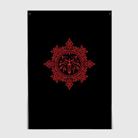 Постер с принтом The Witcher в городе Новоалтайск, 100% бумага
 | бумага, плотность 150 мг. Матовая, но за счет высокого коэффициента гладкости имеет небольшой блеск и дает на свету блики, но в отличии от глянцевой бумаги не покрыта лаком | witcher | ведьмак | волк