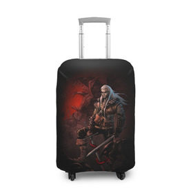 Чехол для чемодана 3D с принтом The Witcher в городе Новоалтайск, 86% полиэфир, 14% спандекс | двустороннее нанесение принта, прорези для ручек и колес | witcher | ведьмак | геральт