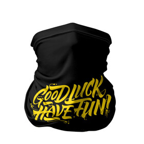 Бандана-труба 3D с принтом GLHF  в городе Новоалтайск, 100% полиэстер, ткань с особыми свойствами — Activecool | плотность 150‒180 г/м2; хорошо тянется, но сохраняет форму | Тематика изображения на принте: game | gamer | glhf | good luck have fun | play | player | глхф | игрок | игры | фразы | цитаты