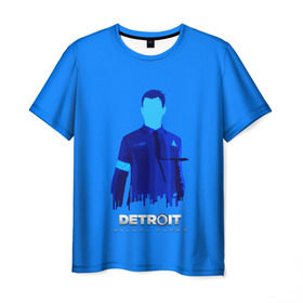 Мужская футболка 3D с принтом Detroit:become human в городе Новоалтайск, 100% полиэфир | прямой крой, круглый вырез горловины, длина до линии бедер | connor | cyberlife | detroit become human | deviant | kara | markus | ps4 | rk800 |  detroit: become human | детроит | детроит: стать человеком | игры | кара | коннор | конор | кэра | маркус | пиратs | эксклюзив