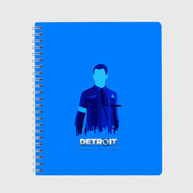 Тетрадь с принтом Detroitbecome human в городе Новоалтайск, 100% бумага | 48 листов, плотность листов — 60 г/м2, плотность картонной обложки — 250 г/м2. Листы скреплены сбоку удобной пружинной спиралью. Уголки страниц и обложки скругленные. Цвет линий — светло-серый
 | connor | cyberlife | detroit become human | deviant | kara | markus | ps4 | rk800 |  detroit: become human | детроит | детроит: стать человеком | игры | кара | коннор | конор | кэра | маркус | пиратs | эксклюзив