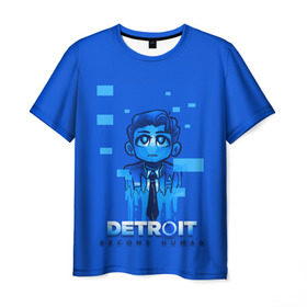 Мужская футболка 3D с принтом Detroit:become human в городе Новоалтайск, 100% полиэфир | прямой крой, круглый вырез горловины, длина до линии бедер | connor | cyberlife | detroit become human | deviant | kara | markus | ps4 | rk800 |  detroit: become human | детроит | детроит: стать человеком | игры | кара | коннор | конор | кэра | маркус | пиратs | эксклюзив