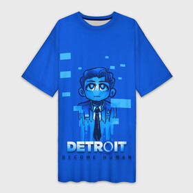 Платье-футболка 3D с принтом Detroit:become human в городе Новоалтайск,  |  | connor | cyberlife | detroit become human | deviant | kara | markus | ps4 | rk800 |  detroit: become human | детроит | детроит: стать человеком | игры | кара | коннор | конор | кэра | маркус | пиратs | эксклюзив