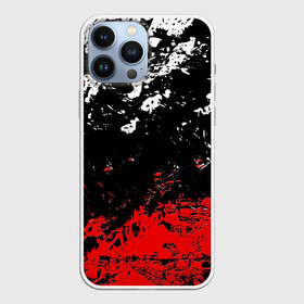 Чехол для iPhone 13 Pro Max с принтом БРЫЗГИ КРАСОК в городе Новоалтайск,  |  | black.white | dirty | paints | red | texture | белый | брызги | грязный | краски | красный | текстура | черный