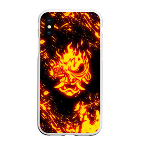 Чехол для iPhone XS Max матовый с принтом CYBERPUNK 2077 SAMURAI в городе Новоалтайск, Силикон | Область печати: задняя сторона чехла, без боковых панелей | 2019 | cd project red | cyberpunk 2077 | future | hack | night city | samurai | sci fi | андроиды | безумие | будущее | город ночи | киберпанк 2077 | логотип | роботы | самураи | фантастика | цифры