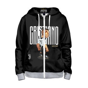 Детская толстовка 3D на молнии с принтом Cristiano Ronaldo. Juventus в городе Новоалтайск, 100% полиэстер |  манжеты и пояс оформлены широкой мягкой резинкой, двухслойный капюшон со шнурком для регулировки, спереди карманы и застежка-молния
 | 7 | champion | cr7 | cristiano | footballer | forward | juventus | portugal | ronaldo | крис | криштиану | португалия | реал | рон | роналду | ронни | форвард | футболист | чемпион | ювентус