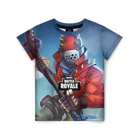 Детская футболка 3D с принтом Fortnite в городе Новоалтайск, 100% гипоаллергенный полиэфир | прямой крой, круглый вырез горловины, длина до линии бедер, чуть спущенное плечо, ткань немного тянется | Тематика изображения на принте: 