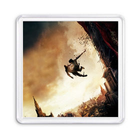 Магнит 55*55 с принтом DYING LIGHT 2 в городе Новоалтайск, Пластик | Размер: 65*65 мм; Размер печати: 55*55 мм | apocalypse | dying light | dying light 2 | game | gamer | player | zombie | игры | компьютерные игры 2019