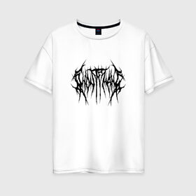 Женская футболка хлопок Oversize с принтом ghostemane (2) в городе Новоалтайск, 100% хлопок | свободный крой, круглый ворот, спущенный рукав, длина до линии бедер
 | ghostemane | rap