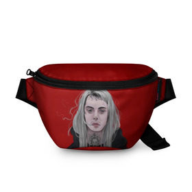 Поясная сумка 3D с принтом Ghostemane (2) в городе Новоалтайск, 100% полиэстер | плотная ткань, ремень с регулируемой длиной, внутри несколько карманов для мелочей, основное отделение и карман с обратной стороны сумки застегиваются на молнию | ghost | ghostemane | man | mystic | new school | rap | rap rock | rock | trap | гостмейн | мистика | привидение | реп рок | рок