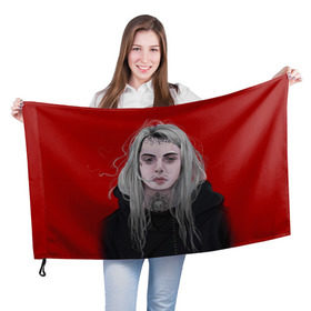 Флаг 3D с принтом Ghostemane в городе Новоалтайск, 100% полиэстер | плотность ткани — 95 г/м2, размер — 67 х 109 см. Принт наносится с одной стороны | ghost | ghostemane | man | mystic | new school | rap | rap rock | rock | trap | гостмейн | мистика | привидение | реп рок | рок