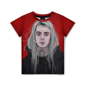 Детская футболка 3D с принтом Ghostemane в городе Новоалтайск, 100% гипоаллергенный полиэфир | прямой крой, круглый вырез горловины, длина до линии бедер, чуть спущенное плечо, ткань немного тянется | ghost | ghostemane | man | mystic | new school | rap | rap rock | rock | trap | гостмейн | мистика | привидение | реп рок | рок