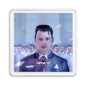 Магнит 55*55 с принтом Detroit become human в городе Новоалтайск, Пластик | Размер: 65*65 мм; Размер печати: 55*55 мм | connor | cyberlife | detroit become human | deviant | kara | markus | ps4 | rk800 |  detroit: become human | детроит | детроит: стать человеком | игры | кара | коннор | конор | кэра | маркус | пиратs | эксклюзив