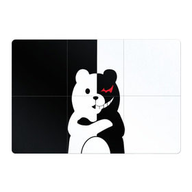 Магнитный плакат 3Х2 с принтом MONOKUMA в городе Новоалтайск, Полимерный материал с магнитным слоем | 6 деталей размером 9*9 см | Тематика изображения на принте: anime | bear | black  white | minomi | monokuma | pink | rabbit | school | аниме | главарь | миноми | монокума | черно белый | школа