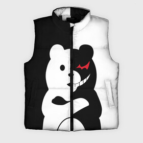 Мужской жилет утепленный 3D с принтом MONOKUMA  МОНОКУМА в городе Новоалтайск,  |  | Тематика изображения на принте: anime | bear | black  white | minomi | monokuma | pink | rabbit | school | аниме | главарь | миноми | монокума | черно белый | школа