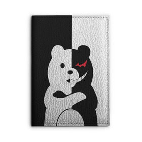 Обложка для автодокументов с принтом MONOKUMA в городе Новоалтайск, натуральная кожа |  размер 19,9*13 см; внутри 4 больших “конверта” для документов и один маленький отдел — туда идеально встанут права | anime | bear | black  white | minomi | monokuma | pink | rabbit | school | аниме | главарь | миноми | монокума | черно белый | школа