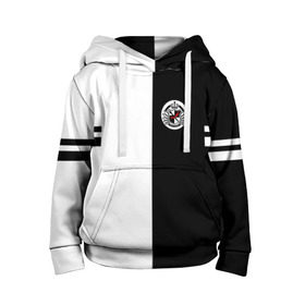 Детская толстовка 3D с принтом MONOKUMA SCHOOL в городе Новоалтайск, 100% полиэстер | двухслойный капюшон со шнурком для регулировки, мягкие манжеты на рукавах и по низу толстовки, спереди карман-кенгуру с мягким внутренним слоем | anime | bear | black  white | minomi | monokuma | pink | rabbit | school | аниме | главарь | миноми | монокума | черно белый | школа