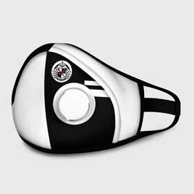 Маска из неопрена с принтом MONOKUMA SCHOOL в городе Новоалтайск, неопрен 100% | Форма огибающая нос. Резинки для ушей с дополнительной резинкой на затылке. Клапан для выдоха для активного дыхания при занятиях спортом. Эластичный материал маски и окантовки для лучшего растяжения и прилегания маски.  | anime | bear | black  white | minomi | monokuma | pink | rabbit | school | аниме | главарь | миноми | монокума | черно белый | школа