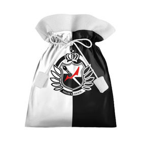Подарочный 3D мешок с принтом MONOKUMA SCHOOL в городе Новоалтайск, 100% полиэстер | Размер: 29*39 см | Тематика изображения на принте: anime | bear | black  white | minomi | monokuma | pink | rabbit | school | аниме | главарь | миноми | монокума | черно белый | школа