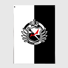 Постер с принтом MONOKUMA SCHOOL в городе Новоалтайск, 100% бумага
 | бумага, плотность 150 мг. Матовая, но за счет высокого коэффициента гладкости имеет небольшой блеск и дает на свету блики, но в отличии от глянцевой бумаги не покрыта лаком | anime | bear | black  white | minomi | monokuma | pink | rabbit | school | аниме | главарь | миноми | монокума | черно белый | школа