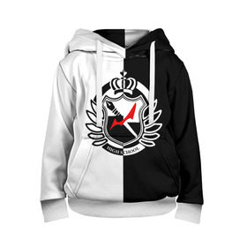 Детская толстовка 3D с принтом MONOKUMA SCHOOL в городе Новоалтайск, 100% полиэстер | двухслойный капюшон со шнурком для регулировки, мягкие манжеты на рукавах и по низу толстовки, спереди карман-кенгуру с мягким внутренним слоем | anime | bear | black  white | minomi | monokuma | pink | rabbit | school | аниме | главарь | миноми | монокума | черно белый | школа