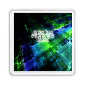 Магнит 55*55 с принтом READY PLAYER ONE в городе Новоалтайск, Пластик | Размер: 65*65 мм; Размер печати: 55*55 мм | ready player one | первому игроку приготовиться