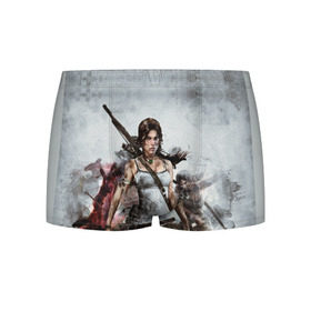 Мужские трусы 3D с принтом Tomb Raider в городе Новоалтайск, 50% хлопок, 50% полиэстер | классическая посадка, на поясе мягкая тканевая резинка | game | shadow of the tomb raider | tomb raider | гора | кино | крофт | лара крофт | ледокол | огонь | приключения | путешествие | расхитительница гробниц