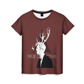 Женская футболка 3D с принтом TRUE DETECTIVE в городе Новоалтайск, 100% полиэфир ( синтетическое хлопкоподобное полотно) | прямой крой, круглый вырез горловины, длина до линии бедер | hbo | matthew mcconaughey | true detective | tv show | woody harrelson | арт | марти харт | минимализм | настоящий детектив | раст коул | сериал