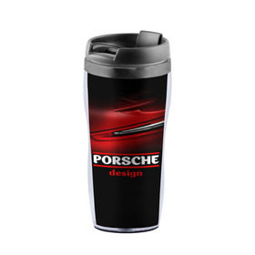 Термокружка-непроливайка с принтом Porsche design в городе Новоалтайск, внутренняя часть — пищевой пластик, наружная часть — прозрачный пластик, между ними — полиграфическая вставка с рисунком | объем — 350 мл, герметичная крышка | Тематика изображения на принте: auto | porsche | porsche ag | авто | автомобиль | дизайн | машина | порше | суперкар | тачка