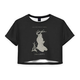 Женская футболка 3D укороченная с принтом TRUE DETECTIVE в городе Новоалтайск, 100% полиэстер | круглая горловина, длина футболки до линии талии, рукава с отворотами | hbo | matthew mcconaughey | true detective | tv show | woody harrelson | арт | марти харт | минимализм | настоящий детектив | раст коул | сериал