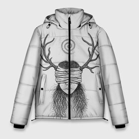 Мужская зимняя куртка 3D с принтом True Detective в городе Новоалтайск, верх — 100% полиэстер; подкладка — 100% полиэстер; утеплитель — 100% полиэстер | длина ниже бедра, свободный силуэт Оверсайз. Есть воротник-стойка, отстегивающийся капюшон и ветрозащитная планка. 

Боковые карманы с листочкой на кнопках и внутренний карман на молнии. | true detective | вуди харрельсон | девушка | детектив | криминал | мистика | настоящий детектив | олень | рога | сериал | символ