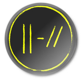 Значок с принтом Twenty one pilots в городе Новоалтайск,  металл | круглая форма, металлическая застежка в виде булавки | 21 pilots | top | twenty one pilots
