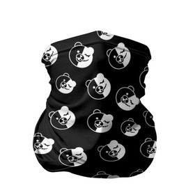 Бандана-труба 3D с принтом MONOKUMA в городе Новоалтайск, 100% полиэстер, ткань с особыми свойствами — Activecool | плотность 150‒180 г/м2; хорошо тянется, но сохраняет форму | anime | bear | black  white | danganronpa | korokuma | monodam | monokuma | monomi | monotaro | pink | rabbit | school | shirokuma | аниме | главарь | мoноми | монокума | черно белый | школа