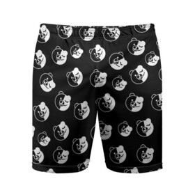 Мужские шорты спортивные с принтом MONOKUMA в городе Новоалтайск,  |  | anime | bear | black  white | danganronpa | korokuma | monodam | monokuma | monomi | monotaro | pink | rabbit | school | shirokuma | аниме | главарь | мoноми | монокума | черно белый | школа